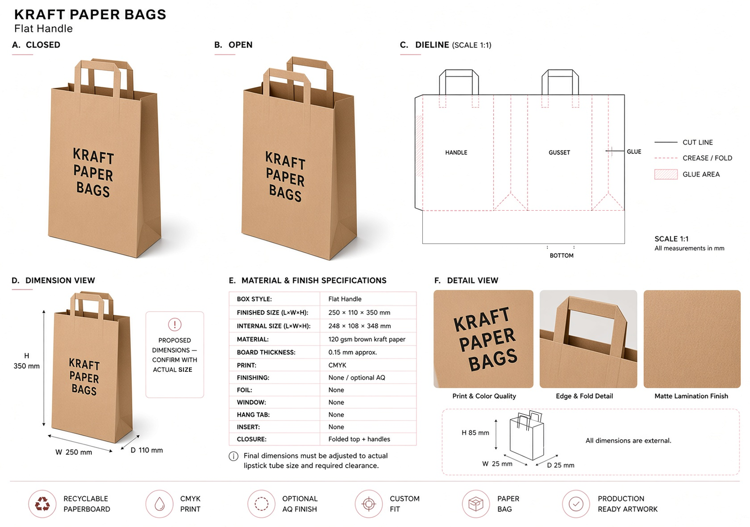 Kraft Paper Bags - BoxesMe NYC
